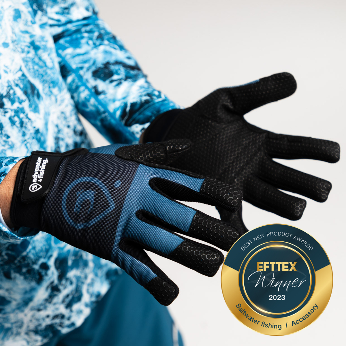 Gloves for sea fishing Petrol