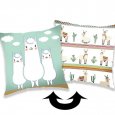 JERRY FABRICS Měnící povlak na polštářek s flitry Lama 02 Polyester, 40/40 cm