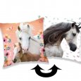 Měnící polštářek s flitry Horse square 40/40