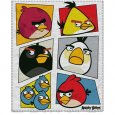 Fleece deka Angry Birds bílá 120/150