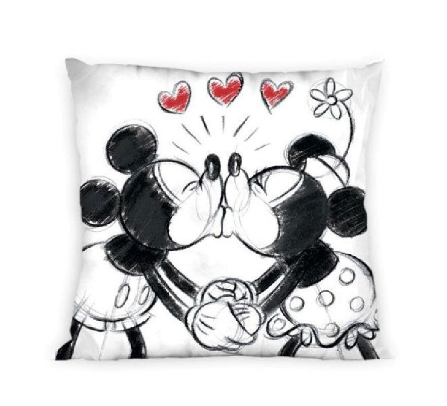 FARO Povlak na polštářek Mickey a Minnie láska Bavlna, 40/40 cm