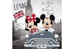 Povlak na polštářek Mickey a Minnie v Londýně micro 40/40