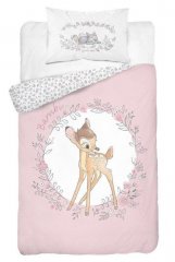 DETEXPOL Povlečení do postýlky Bambi růžová Bavlna, 100/135, 40/60 cm