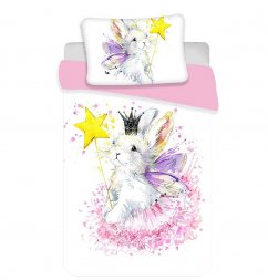 JERRY FABRICS Povlečení do postýlky Bunny white baby Bavlna, 100/135, 40/60 cm