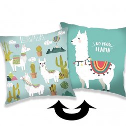 JERRY FABRICS Měnící polštářek s flitry Lama 01 Polyester, 40/40 cm