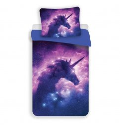 3D Povlečení Jednorožec purple micro 140/200, 70/90