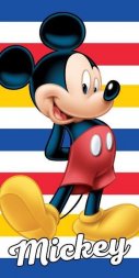 DETEXPOL Osuška Mickey pruhy Bavlna - Froté, 70/140 cm