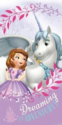 DETEXPOL Osuška Princezna Sofie První a jednorožec dream Bavlna - Froté, 70/140 cm