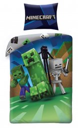 HALANTEX Povlečení Minecraft Monsters Bavlna, 140/200, 70/90 cm
