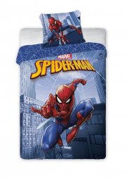 FARO Povlečení Spiderman city blue Bavlna, 140/200, 70/90 cm
