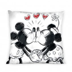 FARO Povlak na polštářek Mickey a Minnie láska Bavlna, 40/40 cm