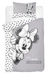DETEXPOL Povlečení do postýlky Minnie šedá Bavlna, 100/135, 40/60 cm
