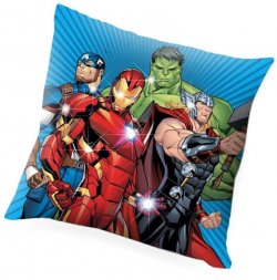EUROSWAN Svítící LED polštářek Avengers Polyester, 40/40 cm