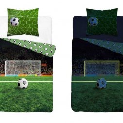 DETEXPOL Povlečení Fotbal svítící Bavlna, 140/200, 70/80 cm