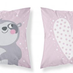 DETEXPOL Povlak na polštářek Lenochod pink Bavlna, 40/40 cm