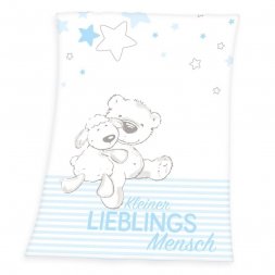 HERDING Micropolar fleece deka Miláček modrá Polyester, 75/100 cm