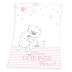 HERDING Micropolar fleece deka Miláček růžová Polyester, 75/100 cm