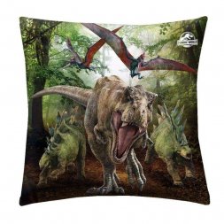 HALANTEX Polštářek Jurský Park T-Rex Polyester, 40/40 cm