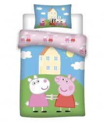 DETEXPOL Povlečení do postýlky Peppa Pig Bavlna, 100/135, 40/60 cm