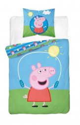 DETEXPOL Povlečení Peppa Pig švihadlo Bavlna, 140/200, 70/80 cm
