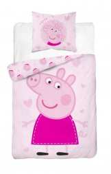 DETEXPOL Povlečení Peppa Pig růžová Bavlna, 140/200, 70/80 cm