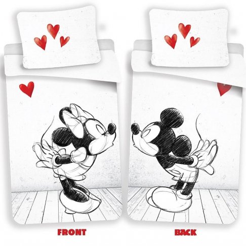 JERRY FABRICS Povlečení Mickey a Minnie láska 02 Bavlna, 140/200, 70/90 cm 