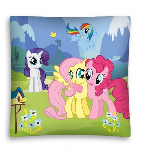 DETEXPOL Povlak na polštářek My Little Pony louka micro Polyester, 40/40 cm 