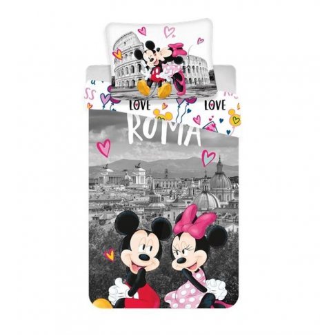 Povlečení Mickey a Minnie v Římě 140/200, 70/90 