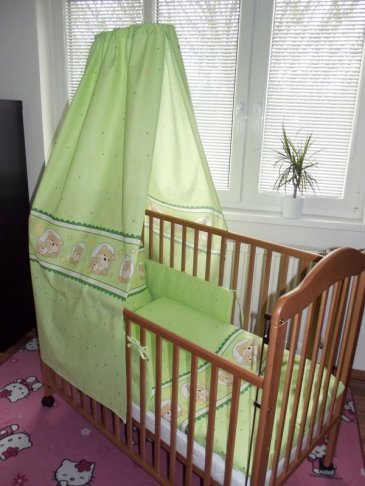 Nebesa na postýlku Medvídci na nebi zelená 150/200 