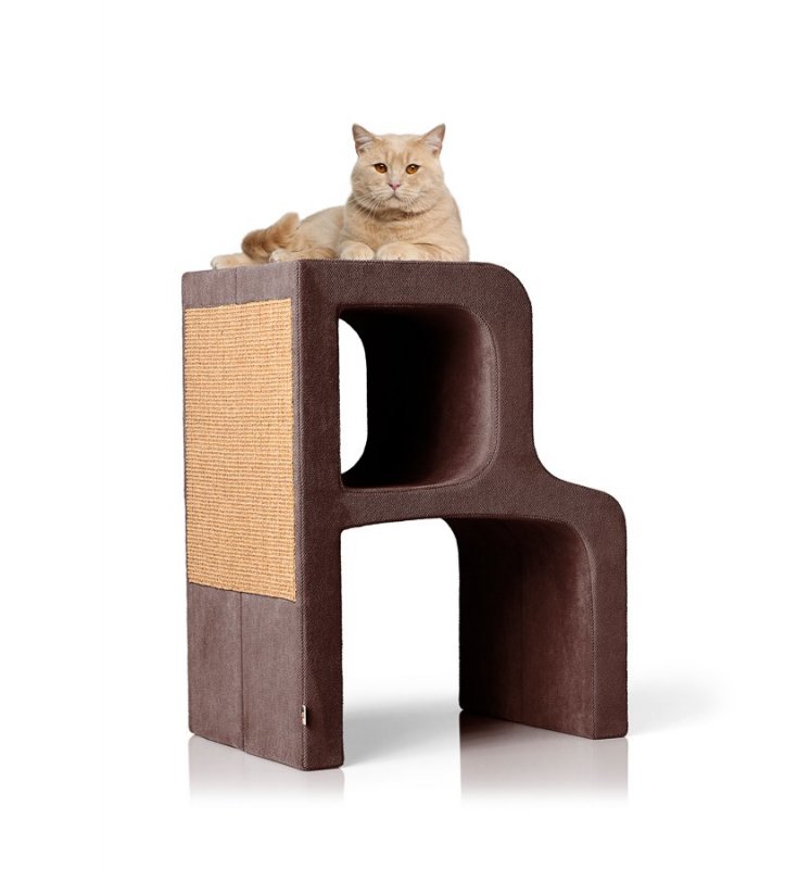 Pelíšek a škrabadlo Alphabet: moderní designový nábytek pro kočku
