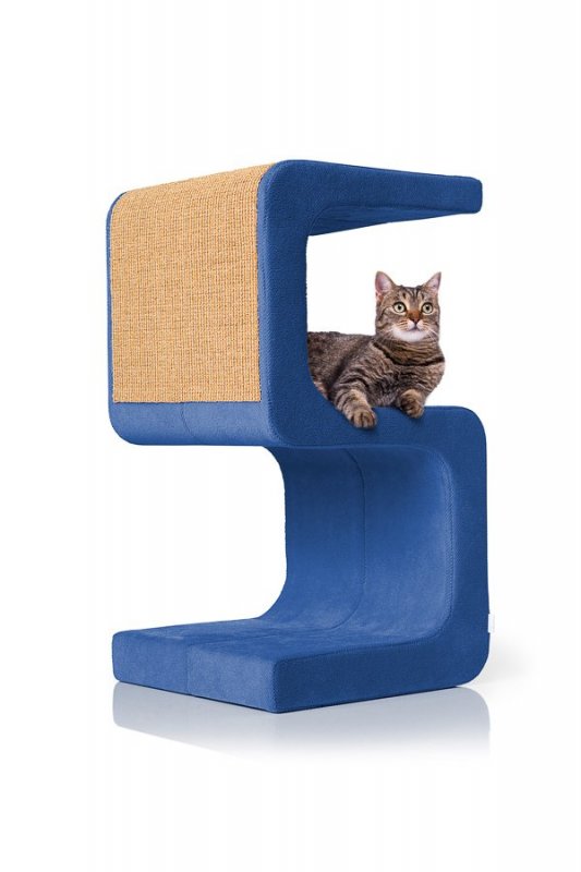 Pelíšek a škrabadlo Alphabet - písmeno: moderní designový nábytek pro kočku
