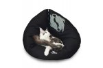 Rozložitelný pelíšek EMI 2v1 černý - pro kočky a malé psy