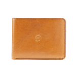 Pánská slim kožená peněženka hnědo-modrá