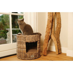 Designový pelíšek z ratanu pro kočky - TOWER