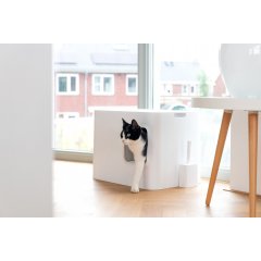 Dome - toaleta pro kočky bílá