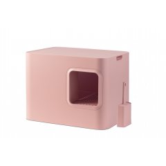Dome - toaleta pro kočky růžová