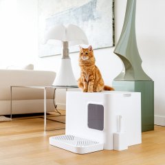 Dome Plus - toaleta pro větší kočky bílá