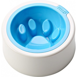 Zpomalovací miska Fellipet Kaleido Good Manners modrá