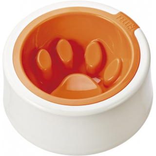 Zpomalovací miska Fellipet Kaleido Good Manners oranžová