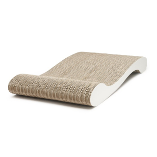 Designové kartonové škrabadlo Sofa - bílá