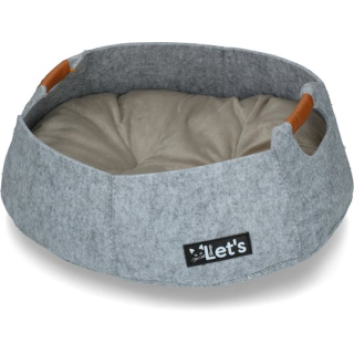 Plstěný pelíšek s polštářkem pro kočky a malé psy - Let's Relax!