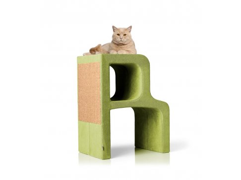 Pelíšek a škrabadlo Alphabet: moderní designový nábytek pro kočku 