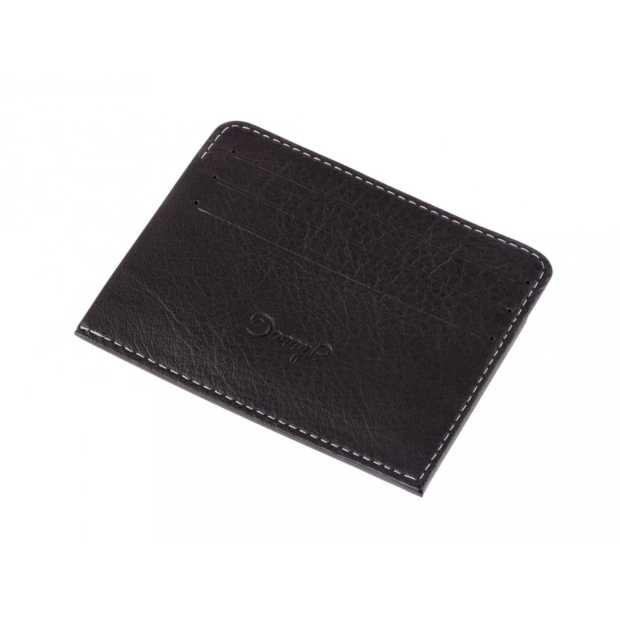 Kožená peněženka na karty černá 