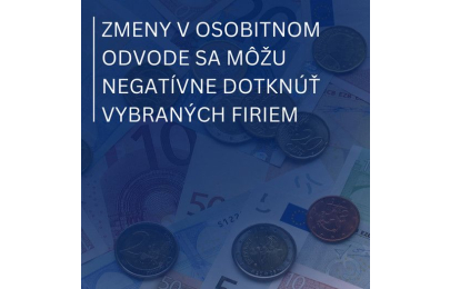 Zmeny v osobitnom odvode sa môžu negatívne dotnúť vybraných firiem