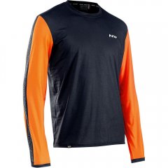 Northwave Xtrail Man Jersey Long Sleeve, Blck/Orange