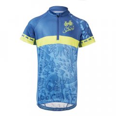 Silvini dětský cyklistický dres SCRIVIA, blue-lime