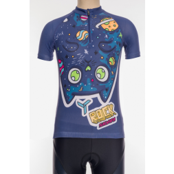 Silvini dětský cyklistický dres SCRIVIA, navy-merigold