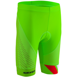 Silvini dětské cyklistické kalhoty TEAM, green-red