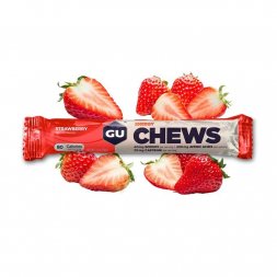 Výprodej-GU Chews 54g - Strawberry 1 SÁČEK AKCE EXP 08/20