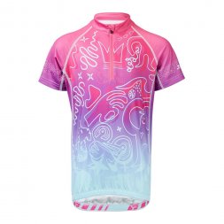 Silvini dětský cyklistický dres SCRIVIA, fuchsia-turquoise